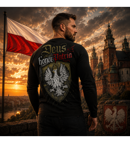 LONGSLEEVE PATRIOTYCZNY  DEUS HONOR PARTIE